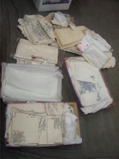 Assorted Fine Linens. From a New Rochelle