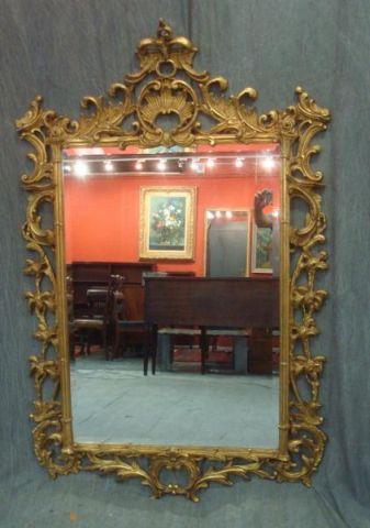 Ornate Gilt Framed Beveled Mirror  badd0