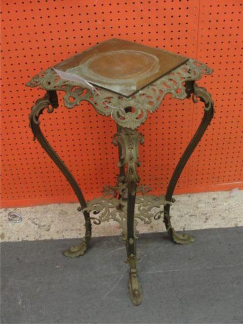 Victorian Brass Pedestal. Dimensions: