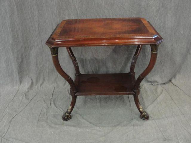 Mahogany Center Table with Carved bb5d9