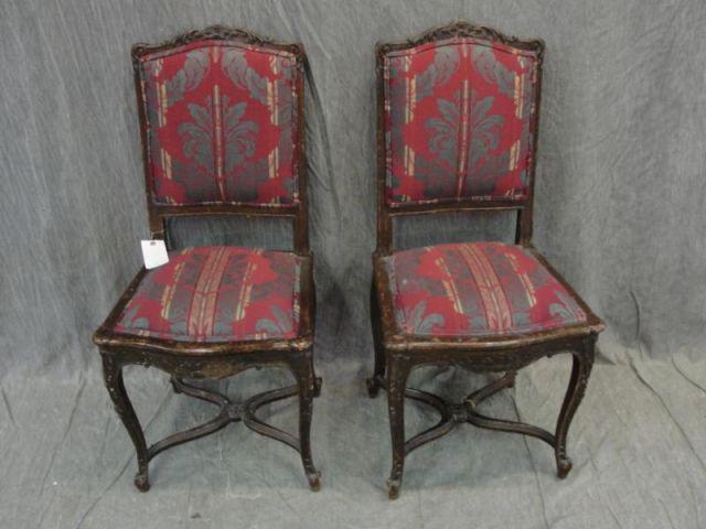 Pair of Louis XV Style Parlor Chairs.