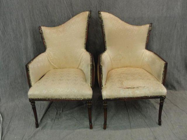 Pair of Upholstered Fireside Chairs  bb61a