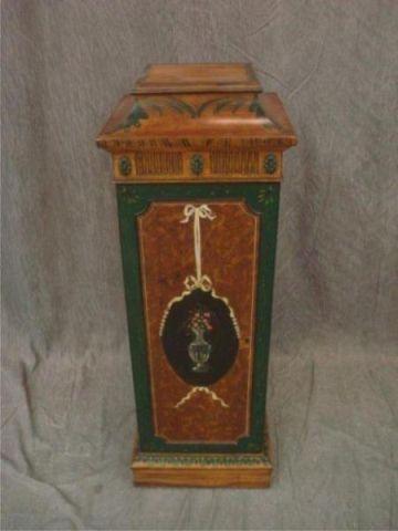 Adams Style Paint Decorated Pedestal.