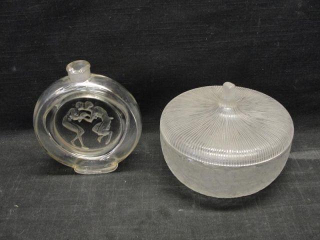LALIQUE. R. Lidded Bowl and a Perfume