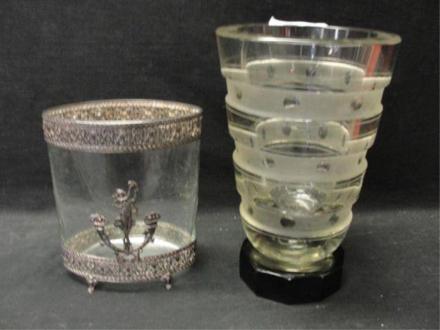 2 Glass Items: 1 DAUM, NANCY and 1 Silver