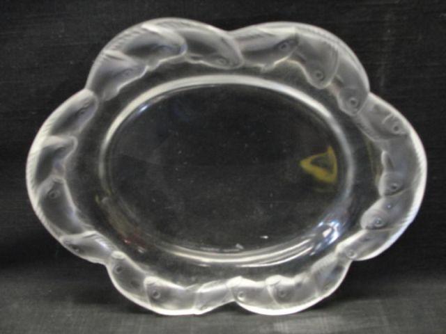 LALIQUE. Oval Platter with Fish