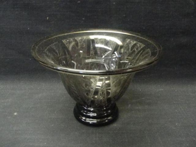 French Art Deco Acid Cut Bowl.