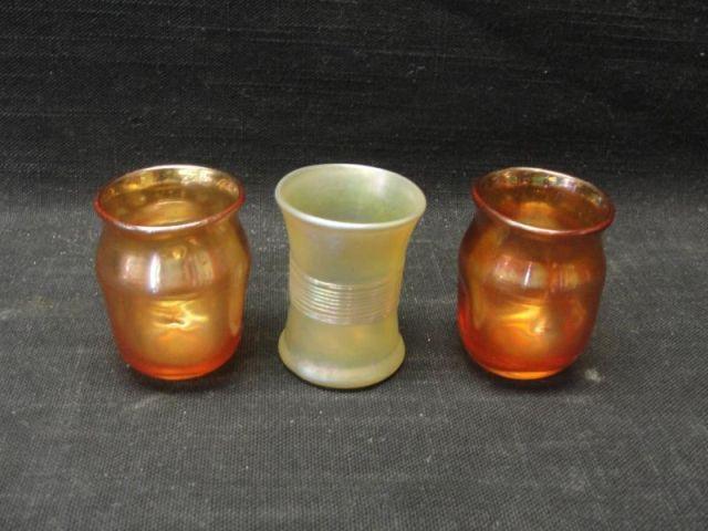 3 TIFFANY Favrile Glass Toothpick Holders.