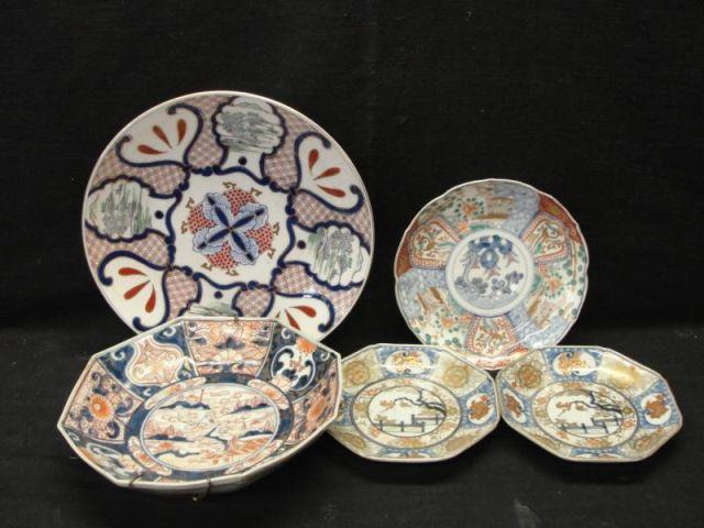 5 Pieces of Imari Style Asian Porcelain  bb65b