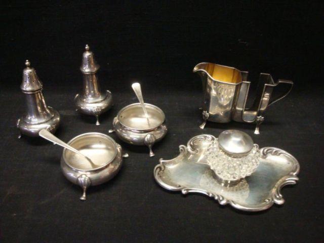 Assorted Sterling. Salt and pepper,