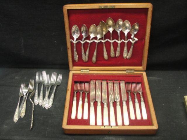 Lot of Silver or Plate Flatware  bb599