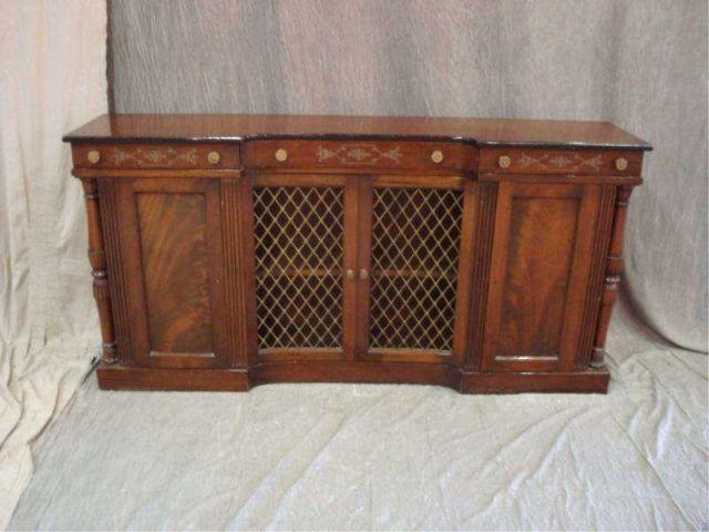 Sideboard with Brass Grill, Metal