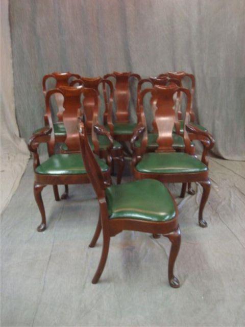 Set of 8 Queen Anne Style Mahogany