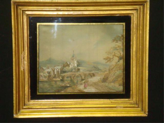 Antique Silk Embroidered Picture bb9df
