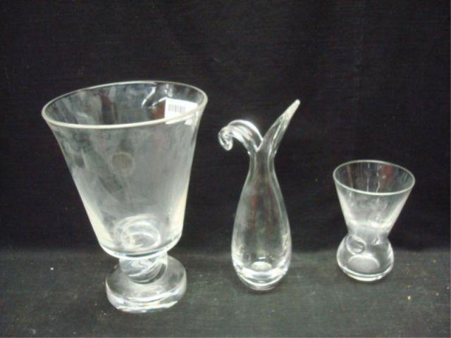 Steuben Glass Assorted Lot. 3 pieces: