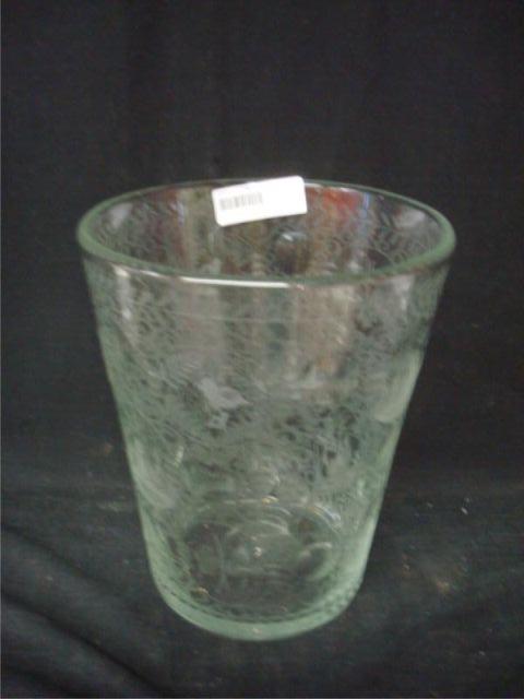 Cut Crystal and Etched Vase. From