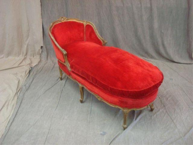 Louis XV Style Red Upholstered