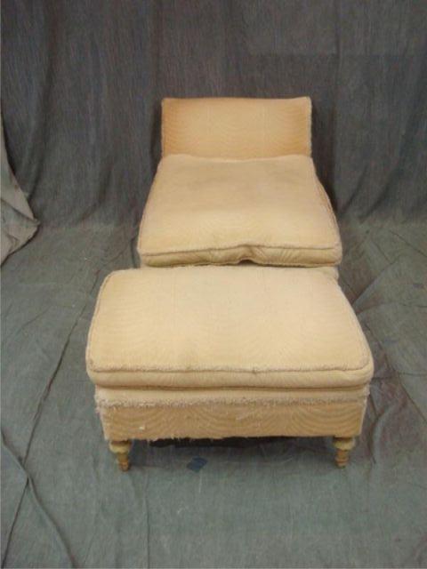 Louis XVI Style Chair and Ottoman  bba40