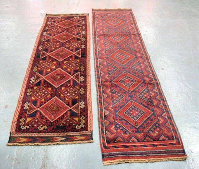 2 Afghan Runners Both with Kilim