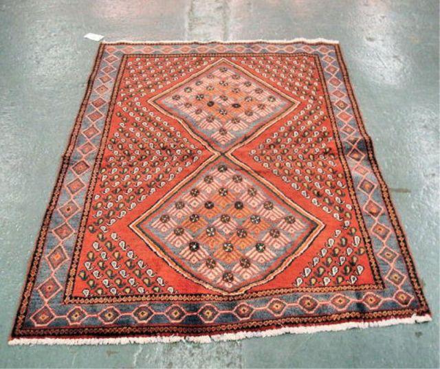 Persian Shiraz Carpet. Double Medallion.
