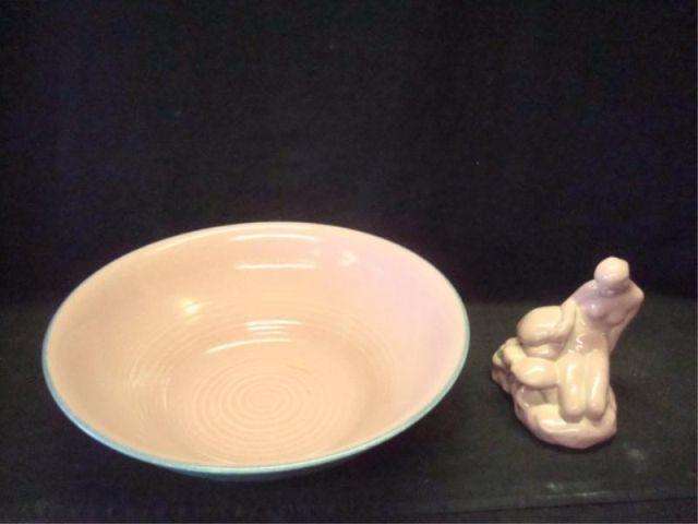 ROOKWOOD Bowl and Flower Frog. From