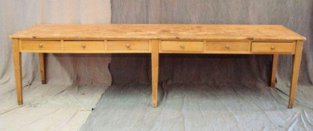 6 Drawer Harvest Table. From an