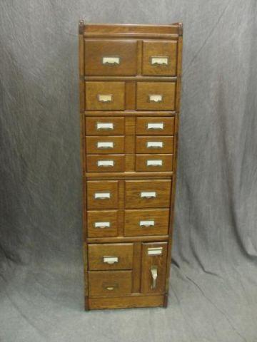 Oak Stacking File Cabinet. 5 stack.