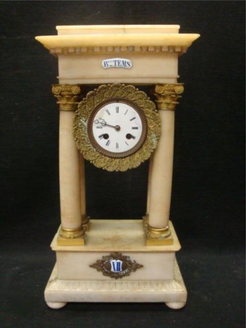 Empire Marble Pillar Form Clock  bc77d