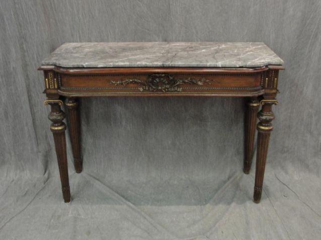Louis XVI Style Marbletop Console  bc789