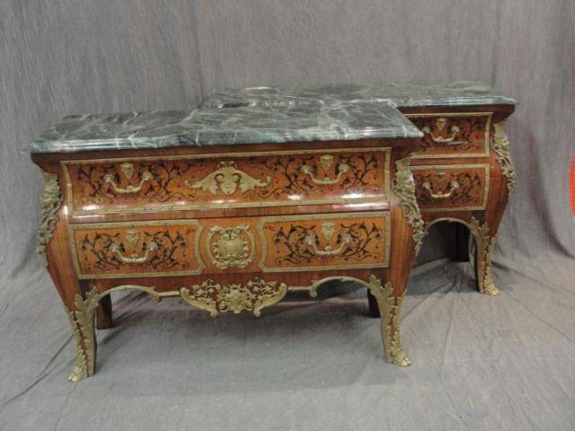 Pair of Bronze Mounted Marbletop bc792