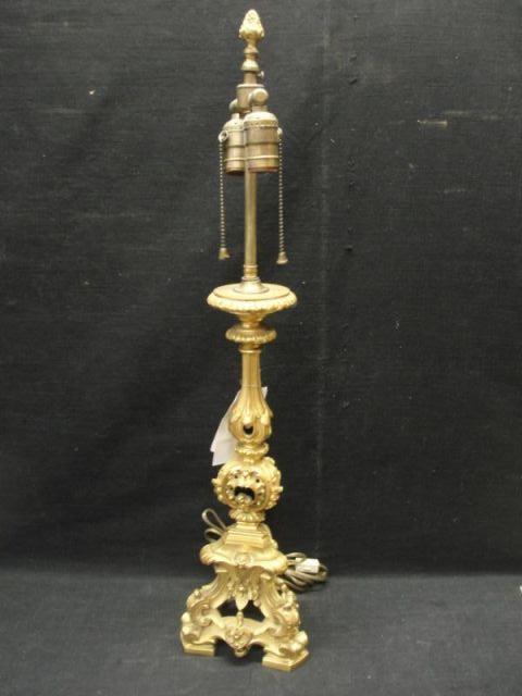 Dore Bronze Lamp. From a Rye estate.