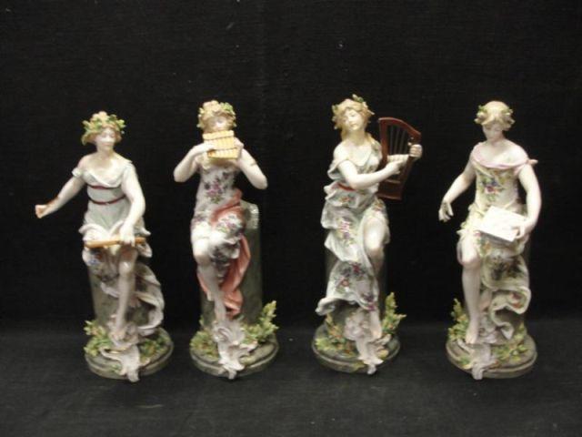 4 Porcelain Figures. All playing