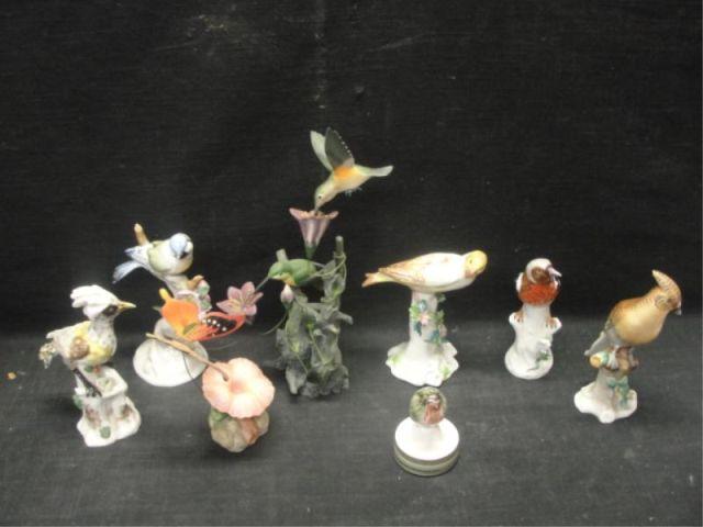 Lot of Assorted Porcelain Birds. Various