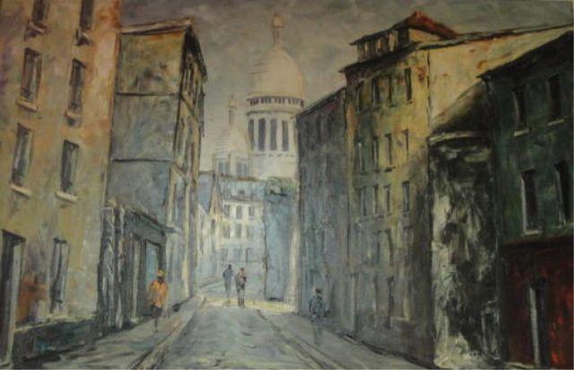 RELO Oil on Canvas of a Parisian bcac0