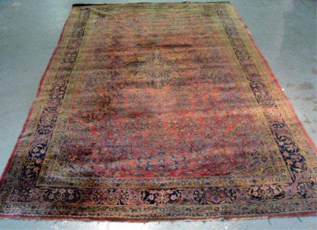 Large Sarouk Center Medallion Carpet.