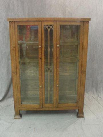 Victorian Oak 2 Door Bookcase.