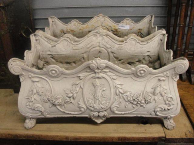 Pair of Cast Iron Footed Planters bcaf9