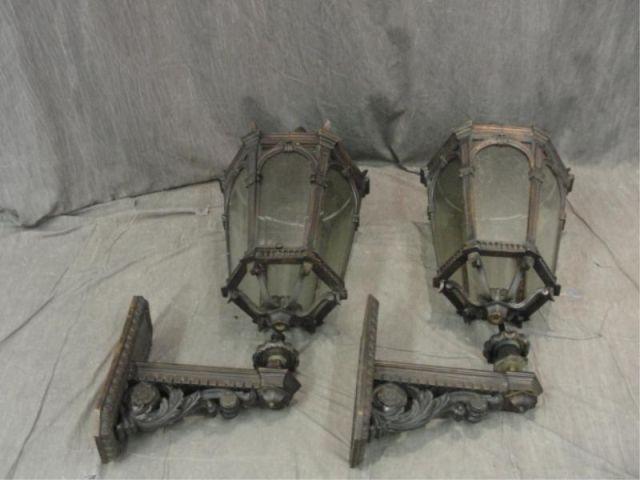 Pair of Large Bronze Sconces Possibly bcb14