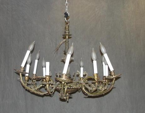 Brass Chandelier From a Patterson  bcb5f