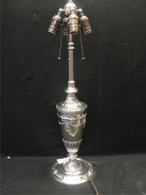 Silverplate Table Lamp Possibly bcb83