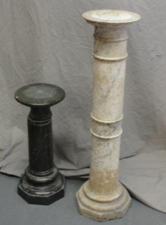 Two Marble Pedestals One larger bc7bb