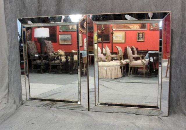 Pair of French Mirror Framed Mirrors.