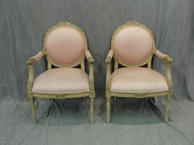 Pair of Louis XVI Style Chairs. From
