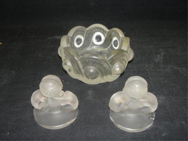 LALIQUE 3 Pieces of Glass 2 signed bc7cc