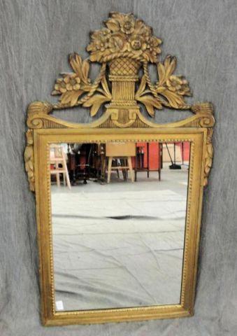 Gilt Mirror with Urn Crown. From