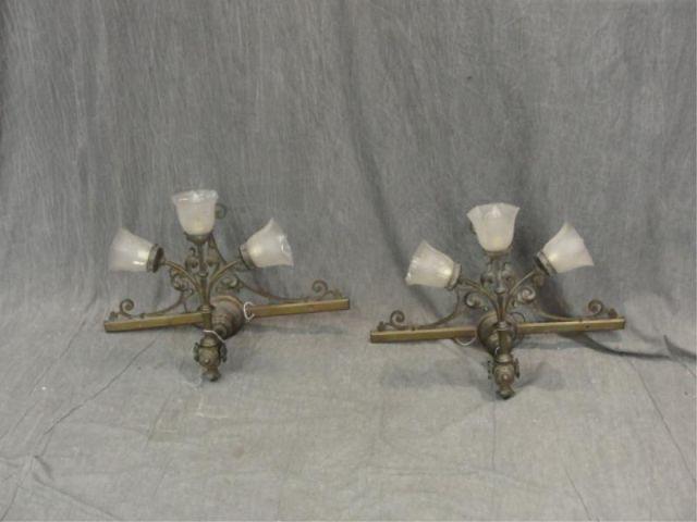 Pair of Large Victorian Gilt Metal bc824