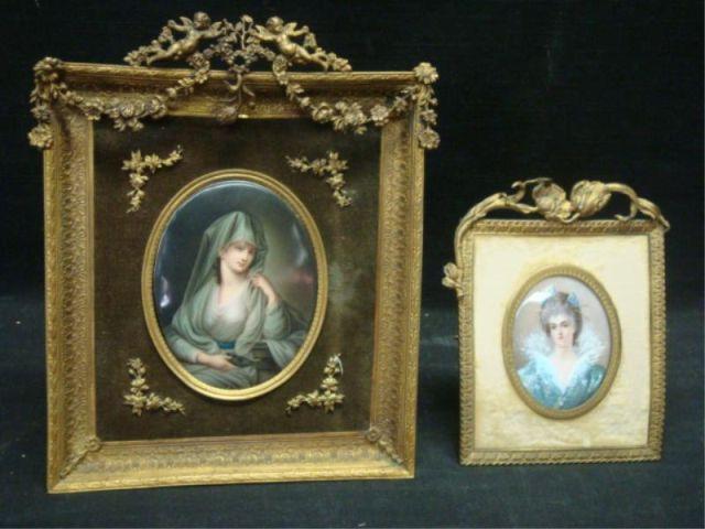 1 Painting on Porcelain and 1 Miniature