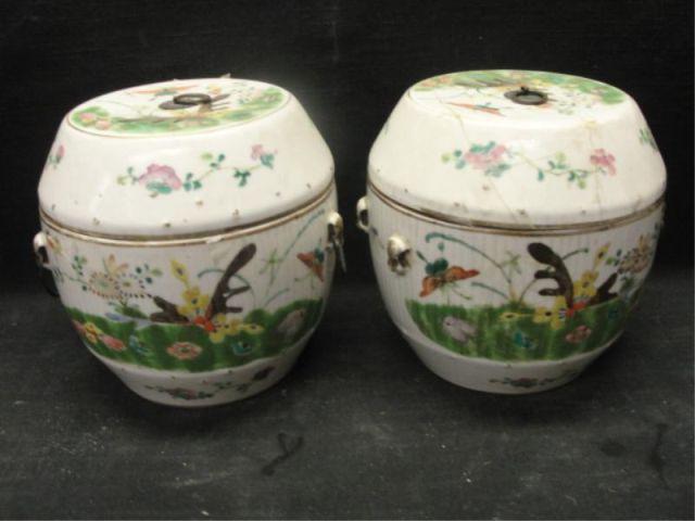 Pair of Asian Vases together with