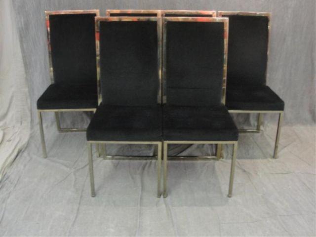 6 Midcentury Chrome and Upholstered bc843