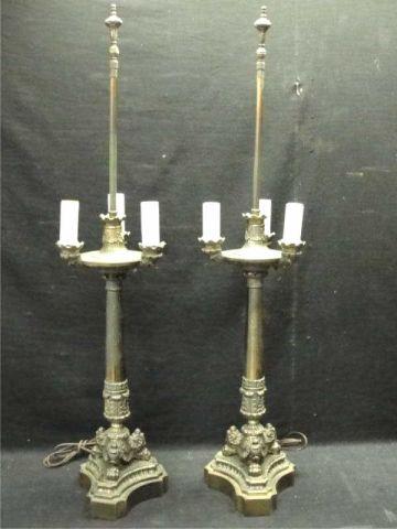 Pair of Empire-Style Gilt Metal